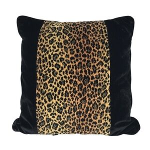 Bess Leopard Velveteen 16” Throw Accent Pillow